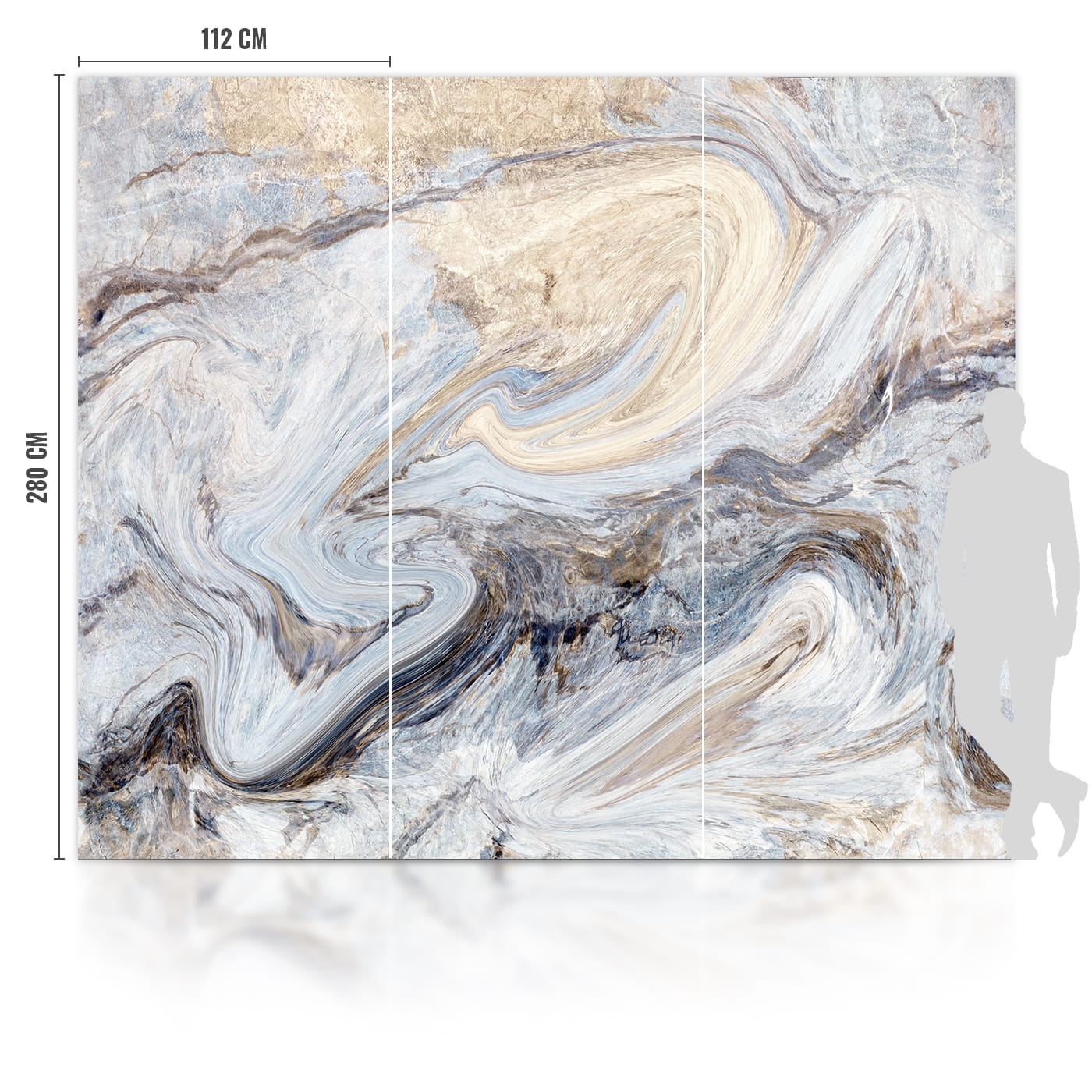 WPC Płyta Węglowa Blue Art Matowa 280x112 cm