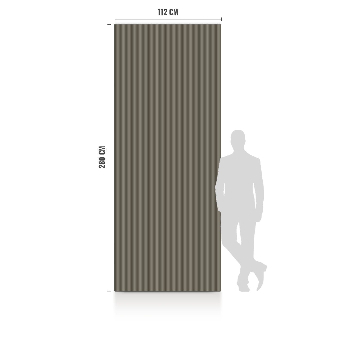 WPC Płyta Węglowa Small Stripes Błyszcząca 280x110 cm