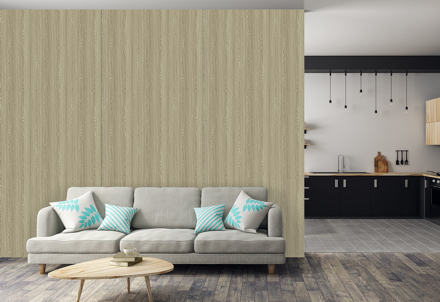 WPC Płyta Węglowa Gray Wood 280x112 cm FastClick - obrazek 6